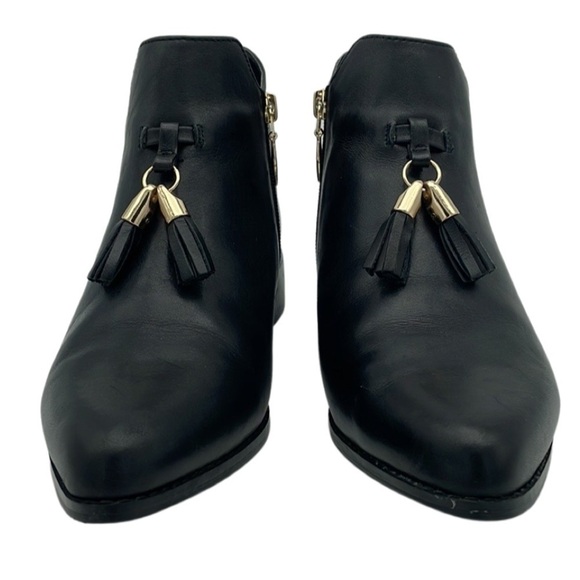 NWOT Gianni Fermani Black Leather Ankle Booties Boots, Sz 6.5 - Picture 12 of 14